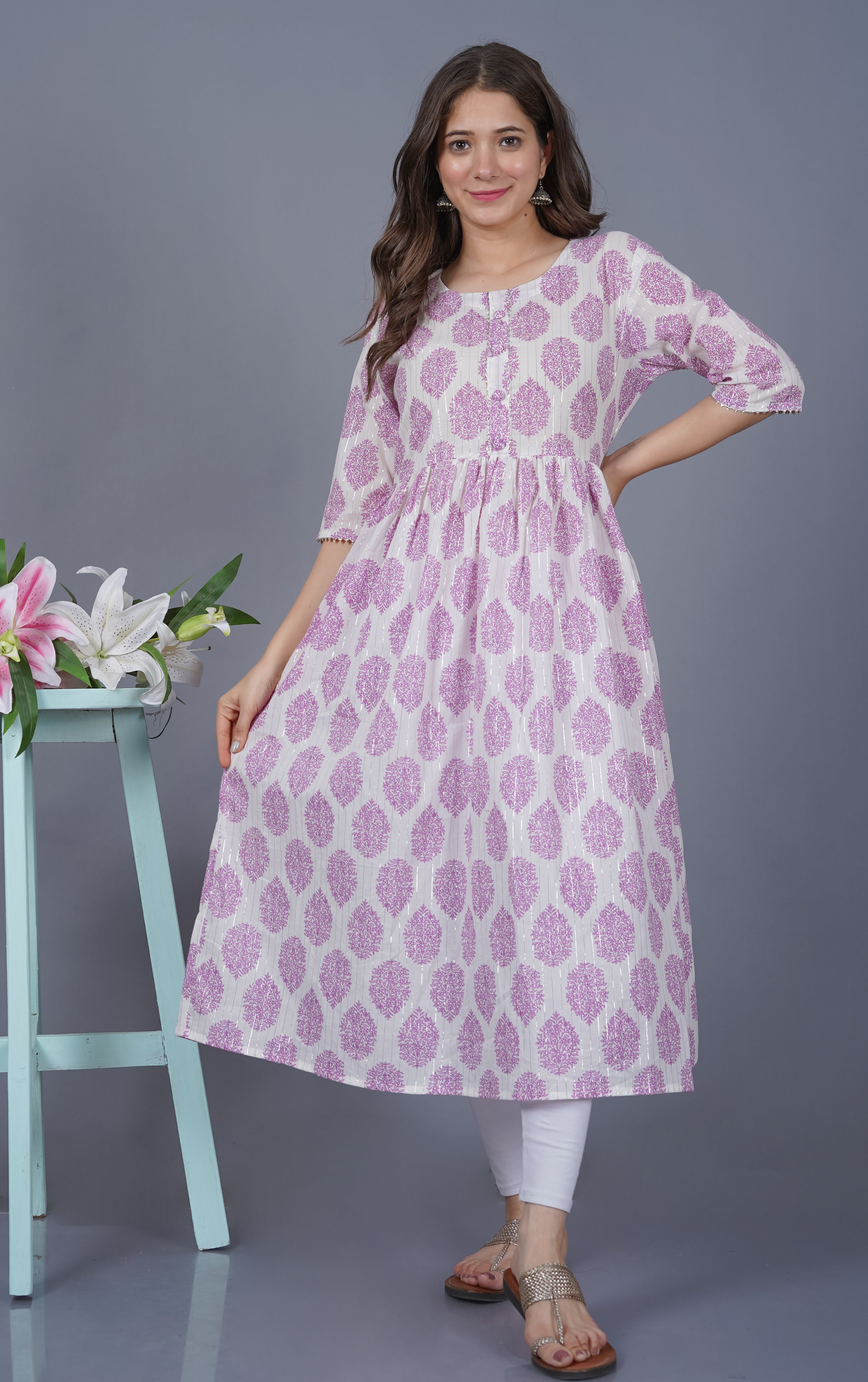 Women Lurix Cotton Midi Dress