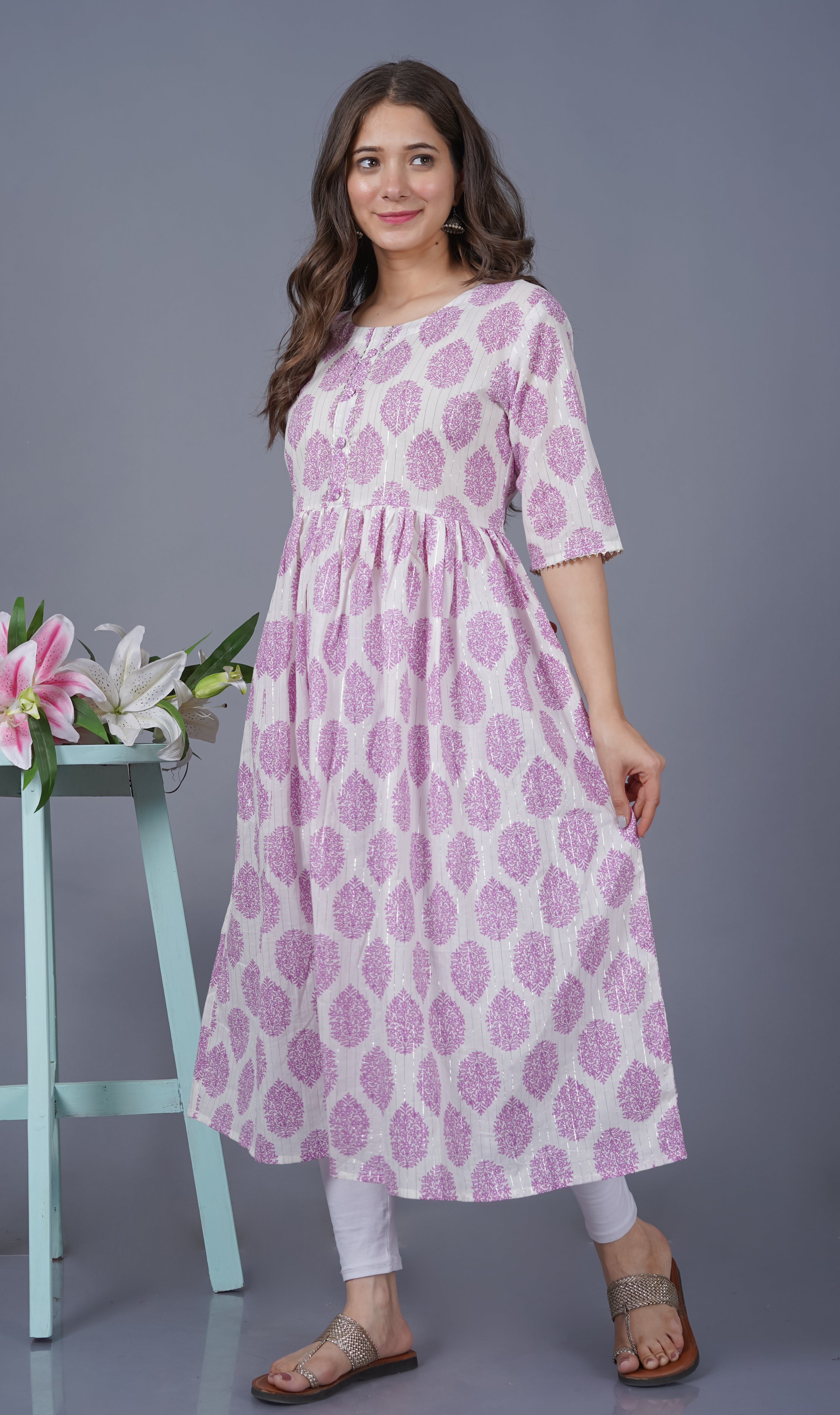 Women Lurix Cotton Midi Dress