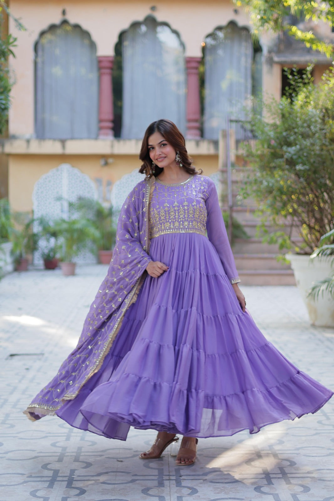 Women Premium Party Wear Gown With Dupatta Set