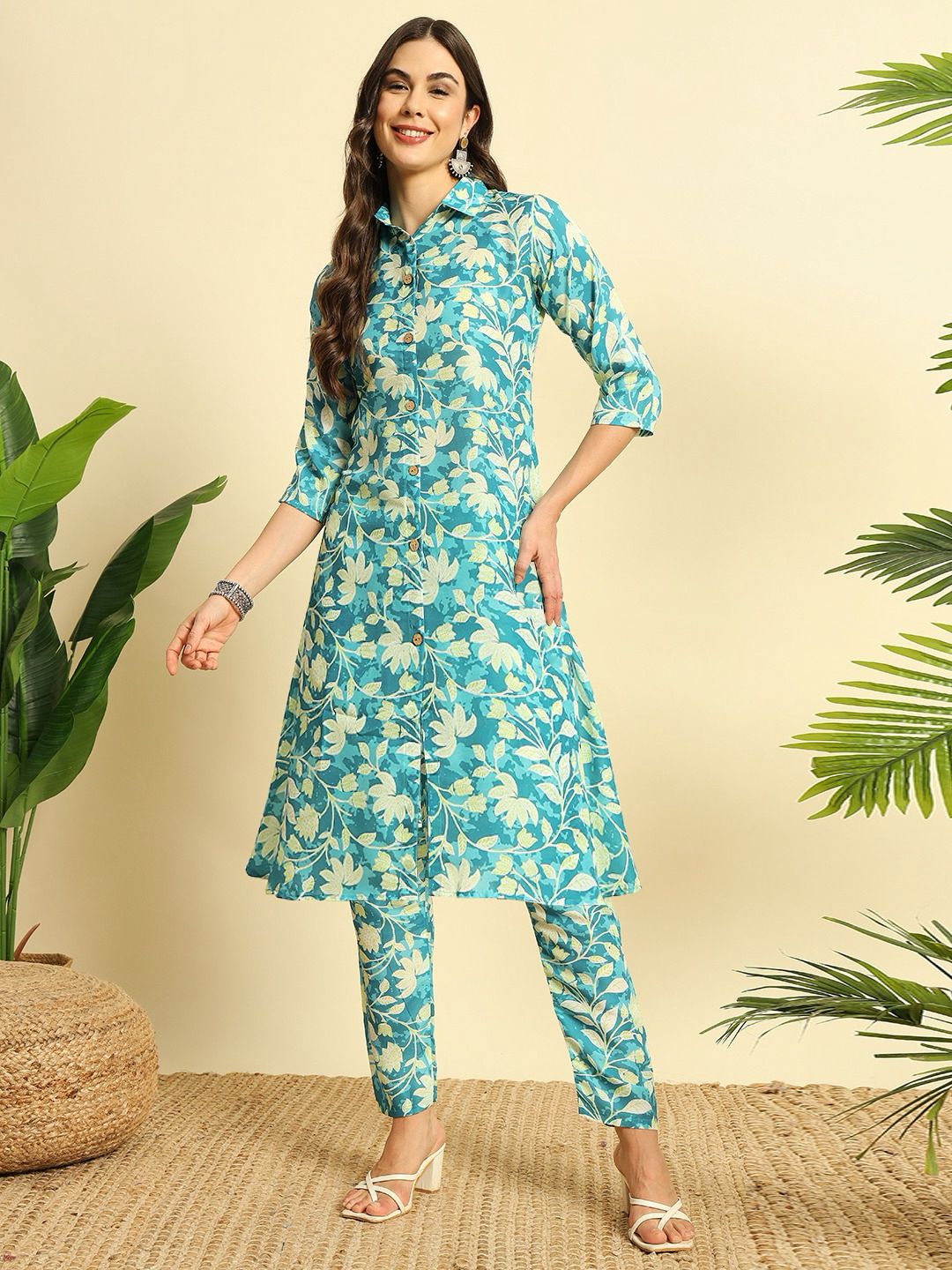 Women Printed Cotton Cord Set