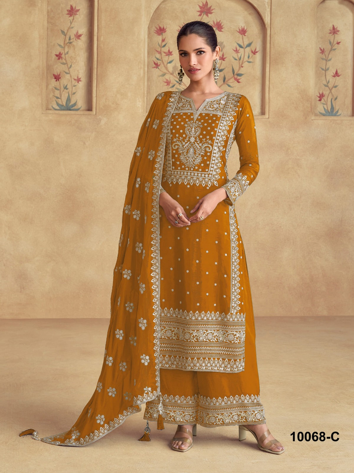 Women Semi Stitched Salwar Kameez Palazzo Suits