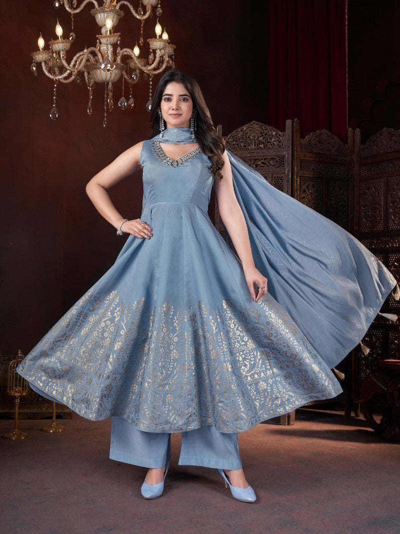 Women Fully Stitched Anarkali Style Salwar Kameez Suits