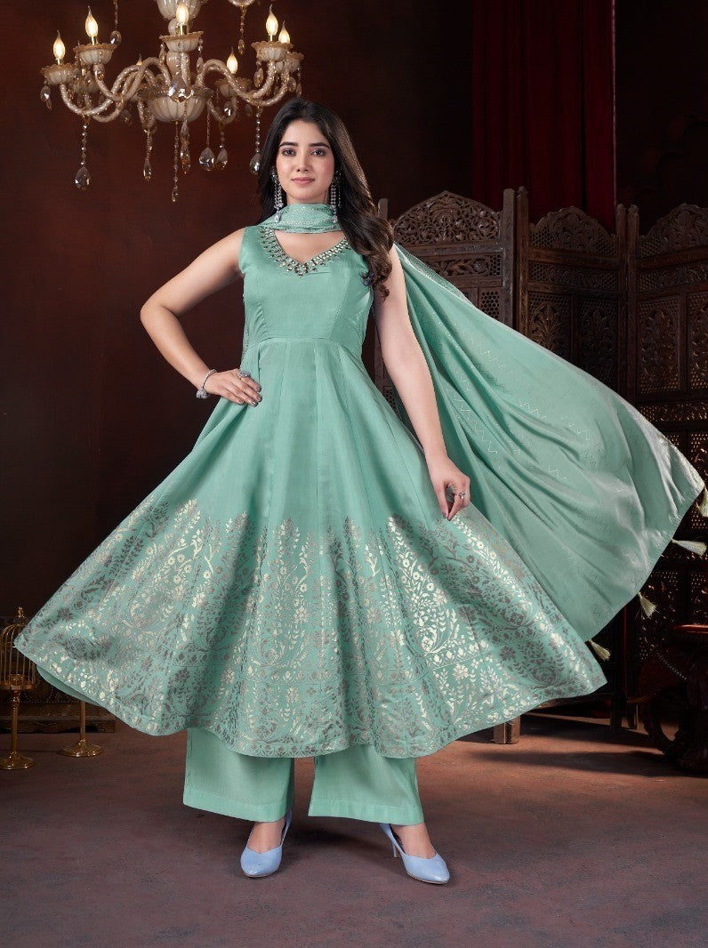 Women Fully Stitched Anarkali Style Salwar Kameez Suits