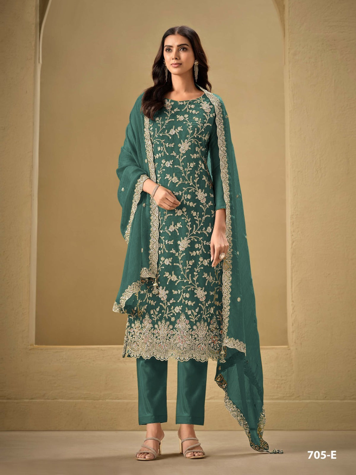 Women Vipul Aviana Salwar Kameez Suit With Embroidery Sequence Work