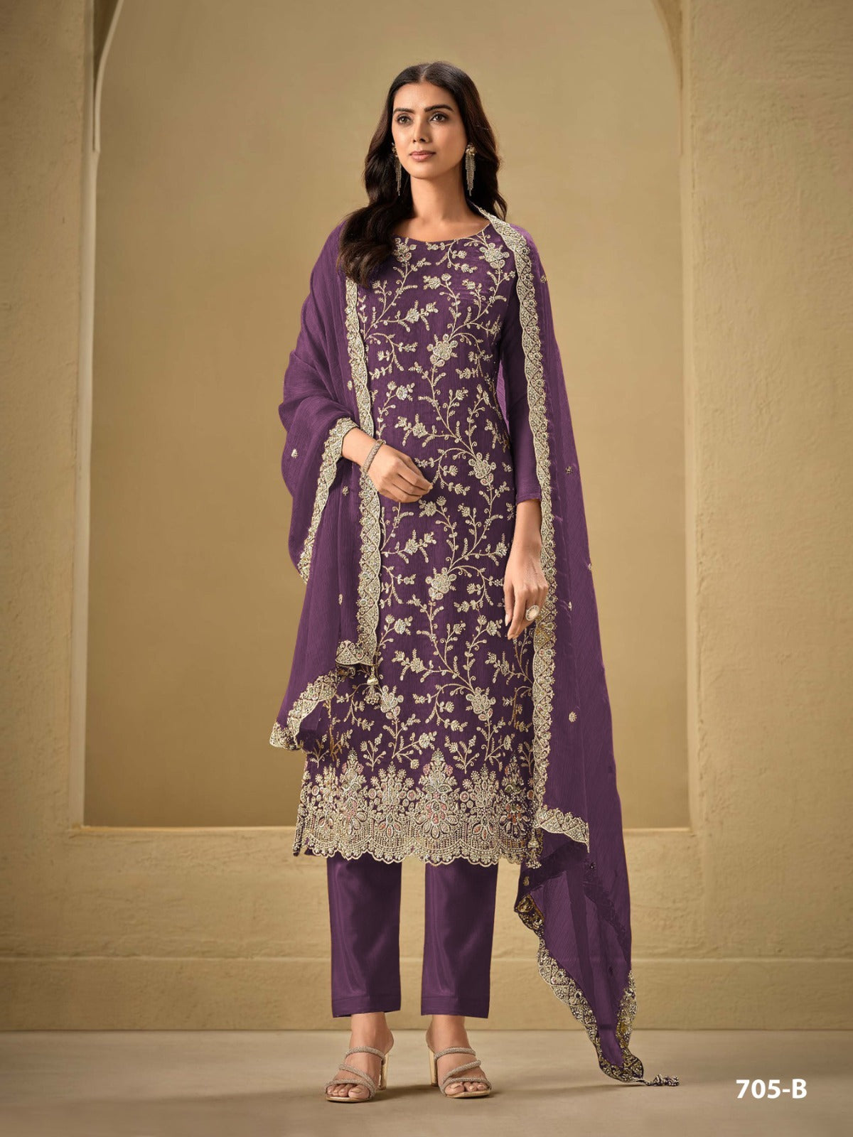 Women Vipul Aviana Salwar Kameez Suit With Embroidery Sequence Work