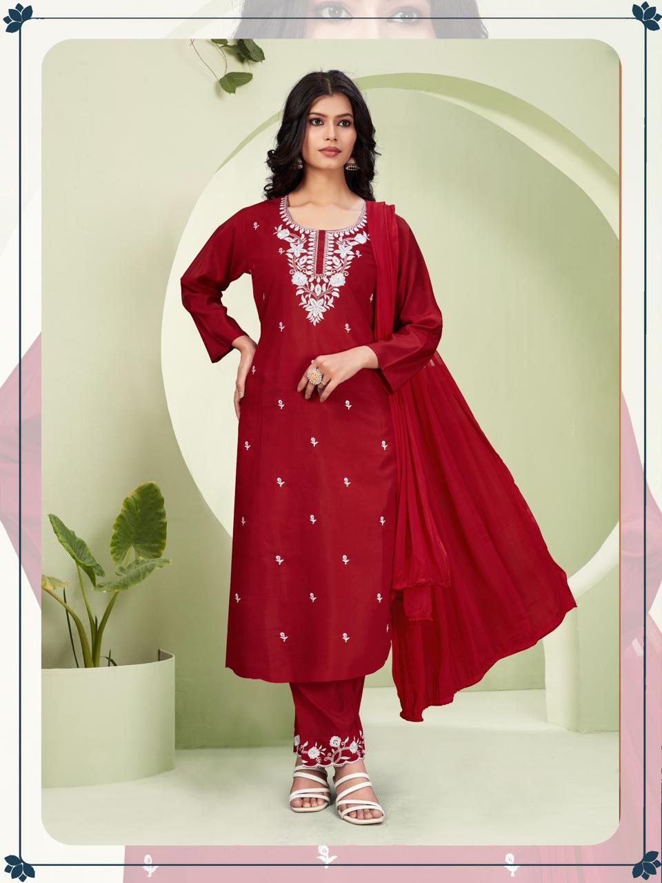 Women Office Wear Kurta Set With Dupatta