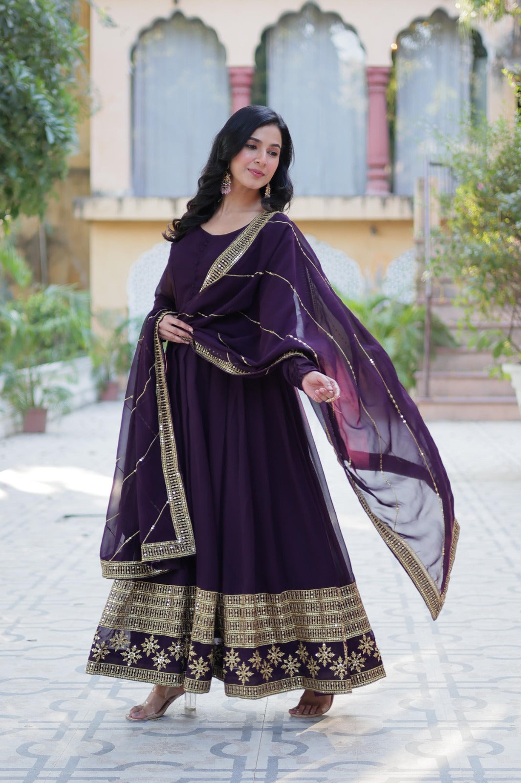 Women Premium Party Wear Gown With Dupatta Set