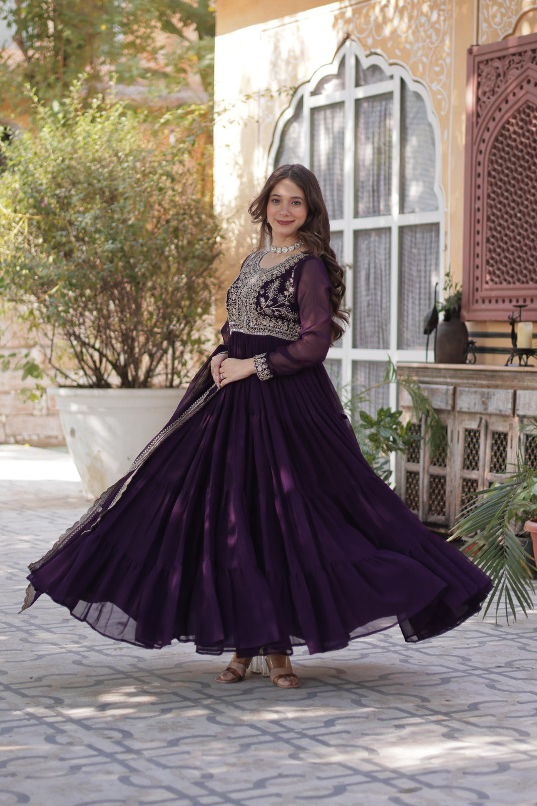 Women Premium Party Wear Gown With Dupatta Set