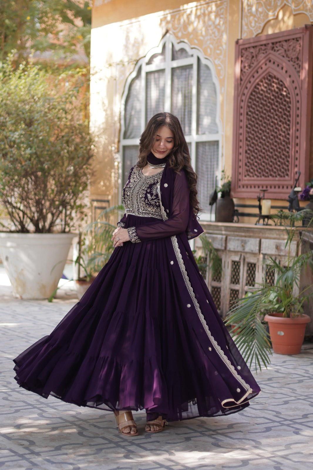 Women Premium Party Wear Gown With Dupatta Set