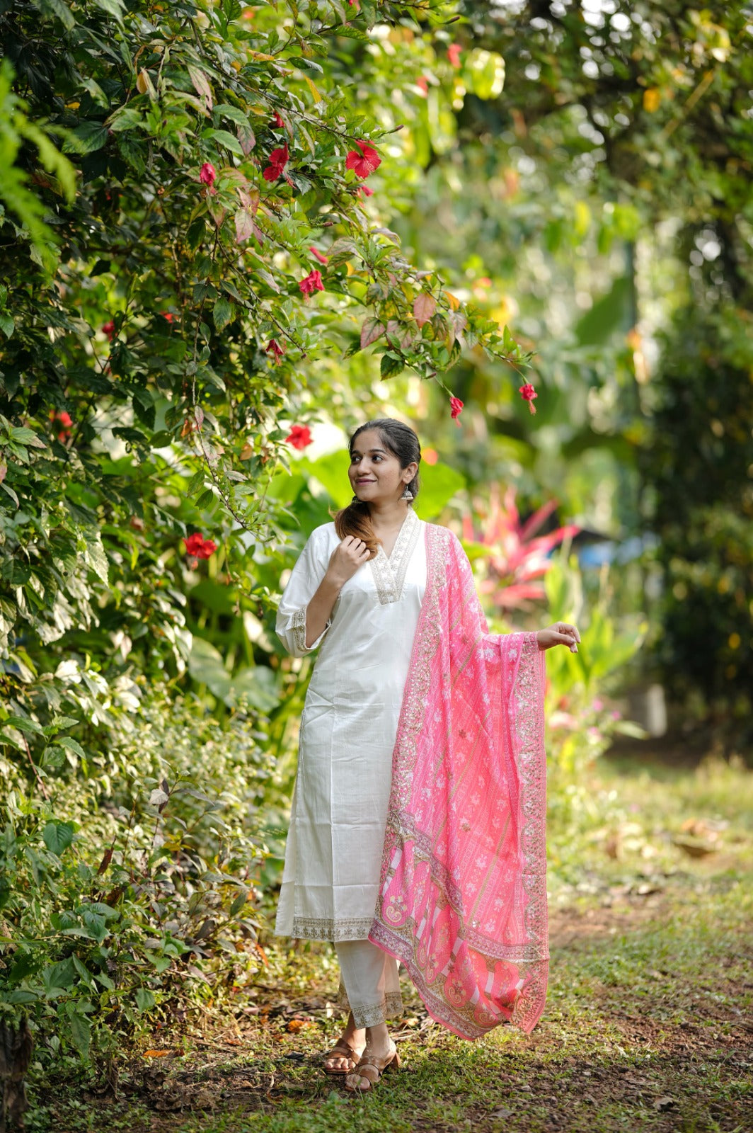 Women Heavy Banana Cotton Silk Heer Suit Set