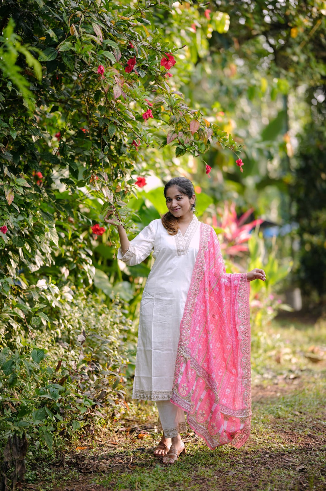 Women Heavy Banana Cotton Silk Heer Suit Set