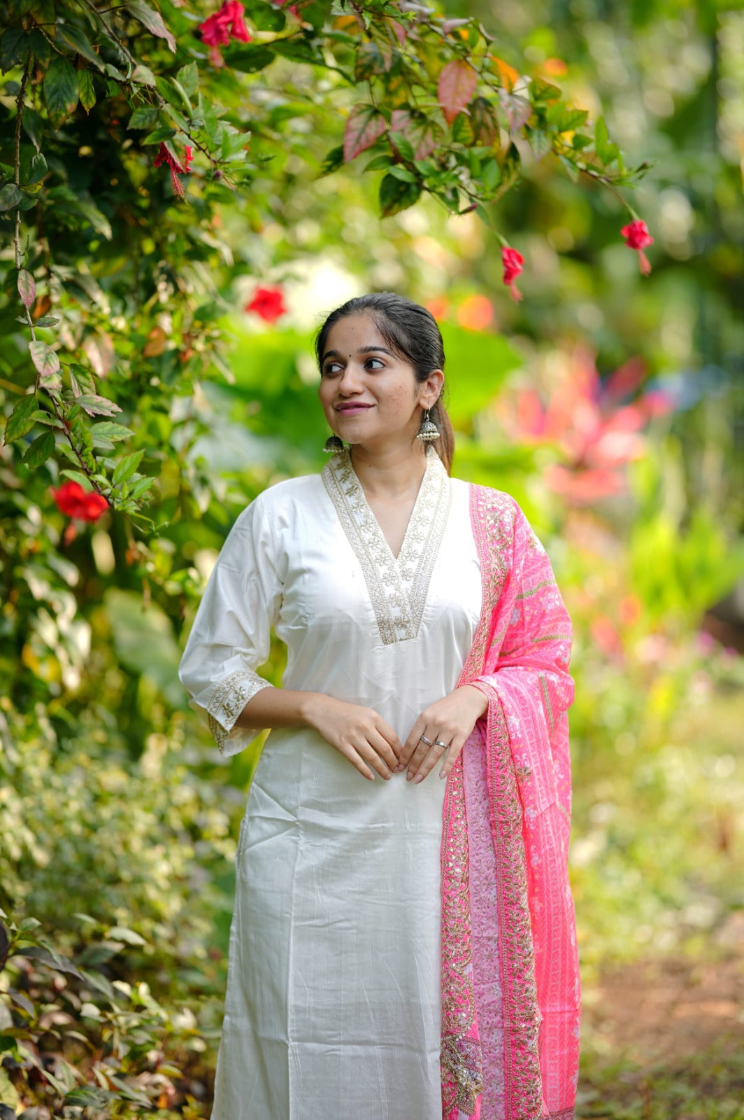Women Heavy Banana Cotton Silk Heer Suit Set