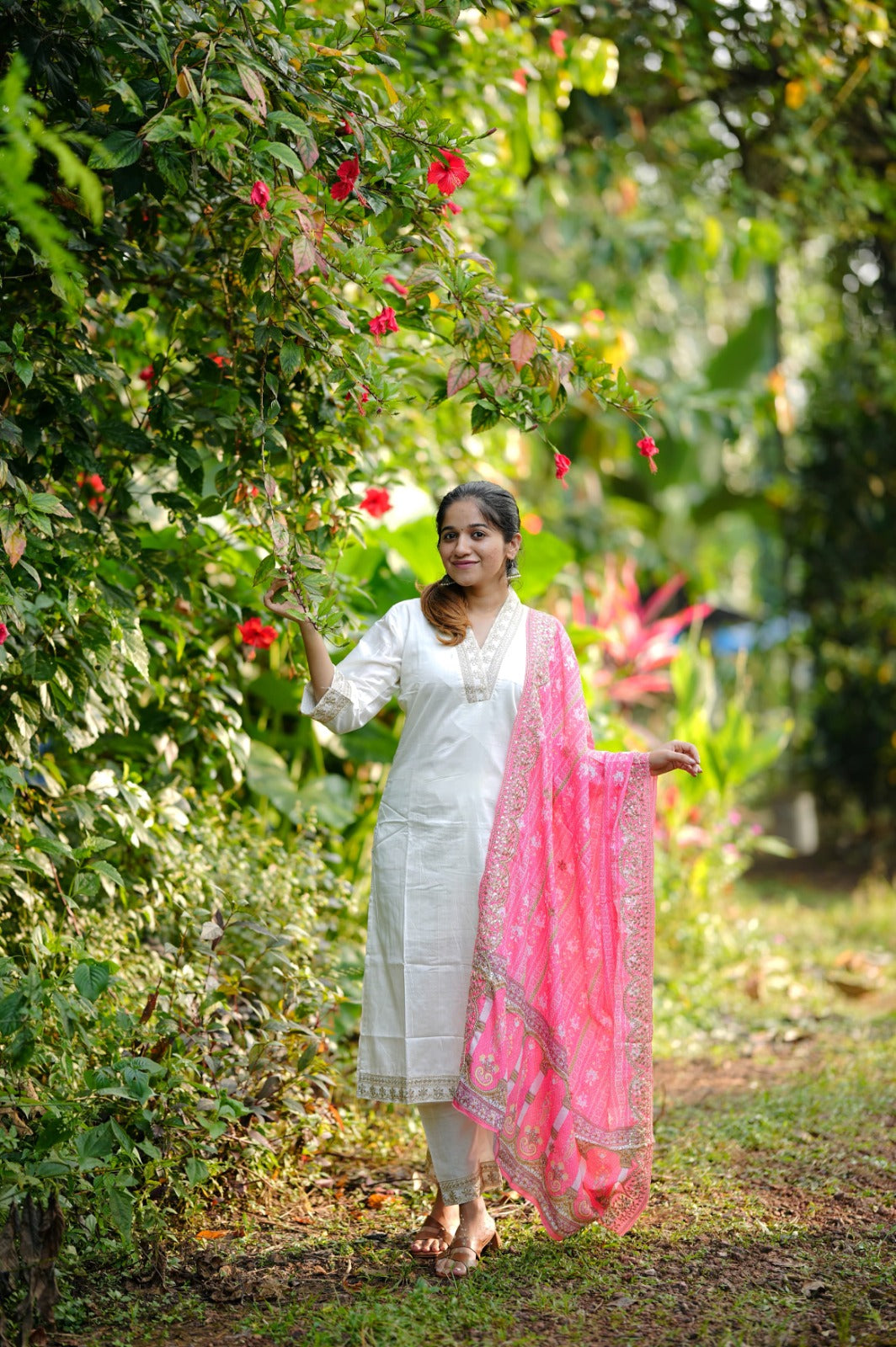 Women Heavy Banana Cotton Silk Heer Suit Set